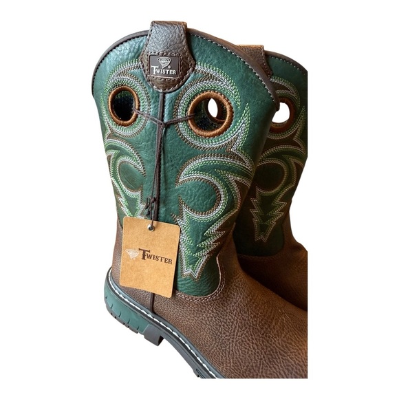 M&F Western Twister Blaise Childrens Forest Green Boots - Size 1 - Picture 3 of 10